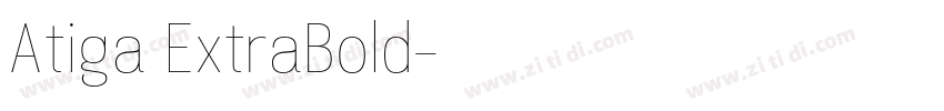 Atiga ExtraBold字体转换